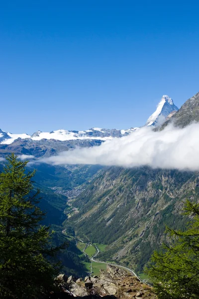 Mattertal und Matterhorn — Stockfoto