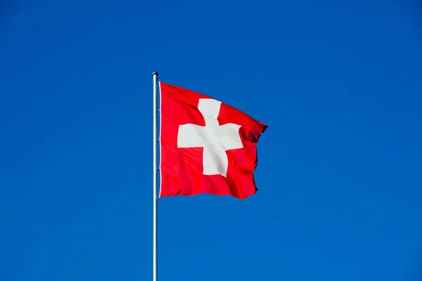 Bandeira suíça — Fotografia de Stock