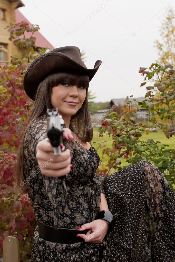 Western Woman With Gun