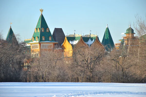 Dřevěný palác v KOLOMENSKÁ památková rezervace –, Moskva, Rusko — Stock fotografie