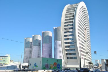 modern yüksek katlı apartmanlar, Moskova.