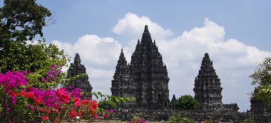 Prambanan temples yogyakarta java indonesia clipart