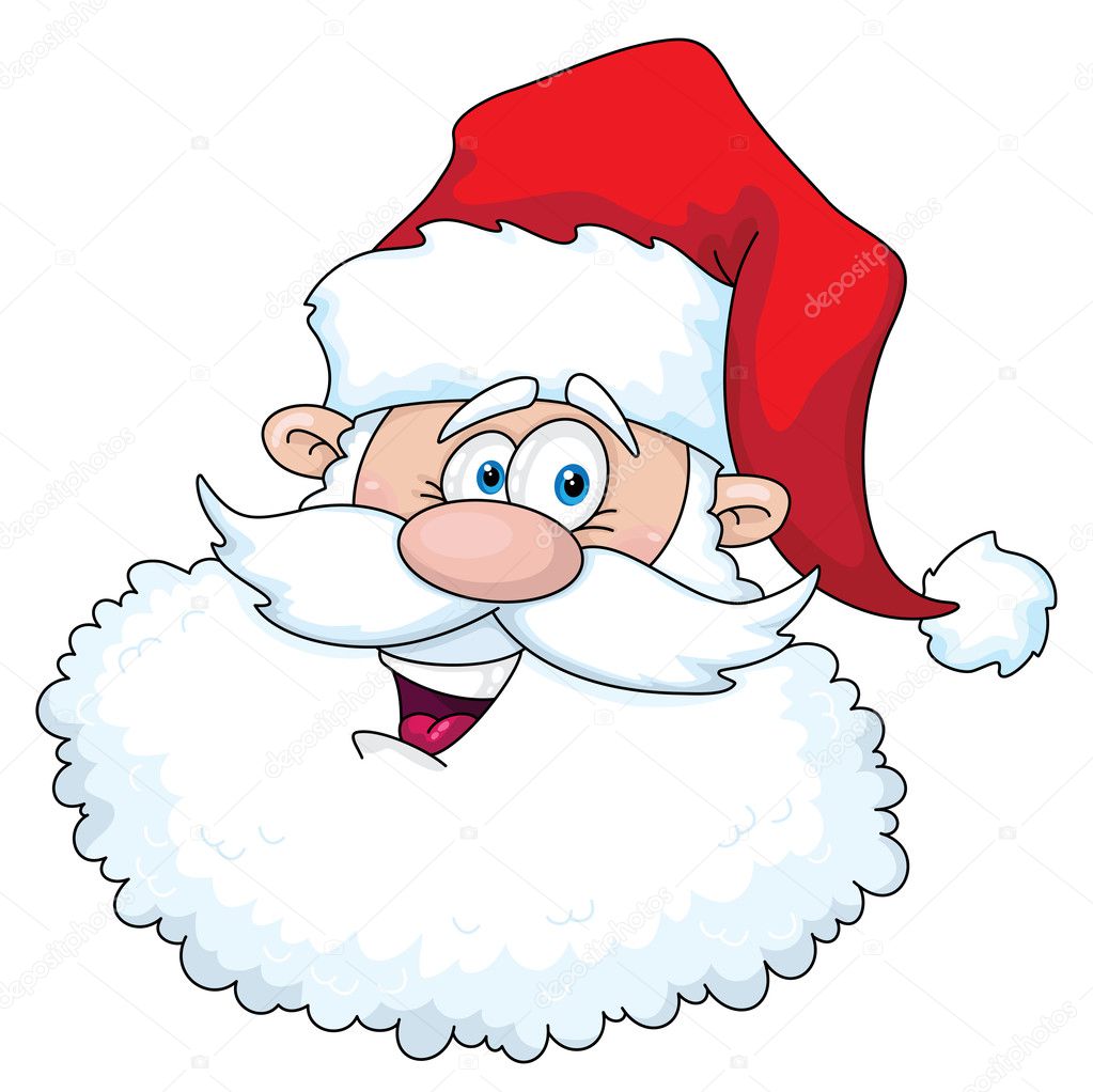 Funny santa head — Stock Vector © Polkan #4092417