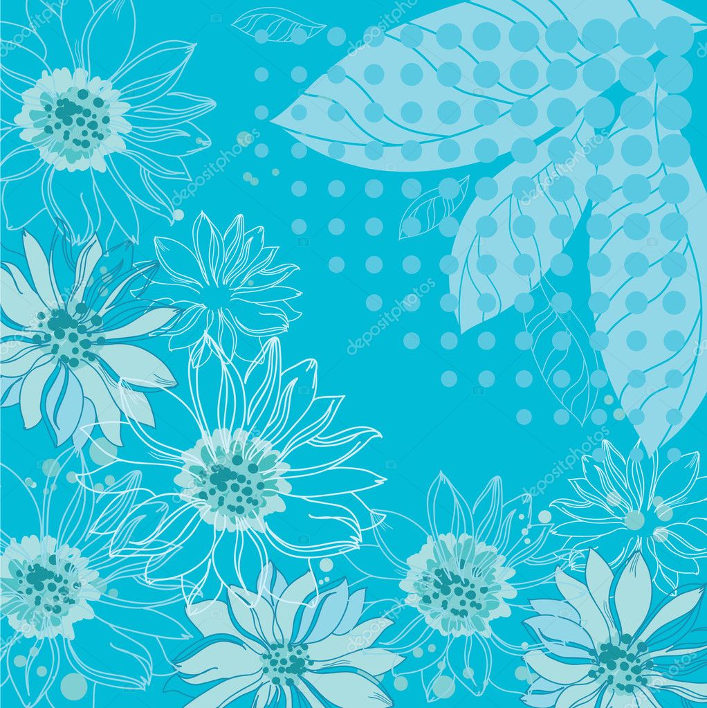 turquoise flower background