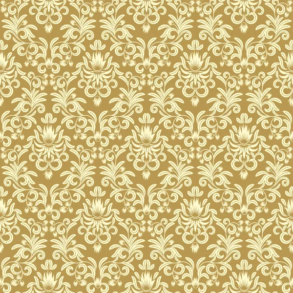 Seamless wallpaper background floral vintage gold ⬇ Vector Image by ...