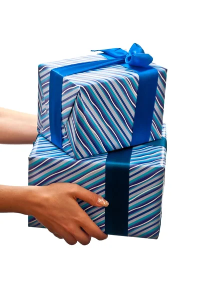 Presents in hands — Stock Photo, Image