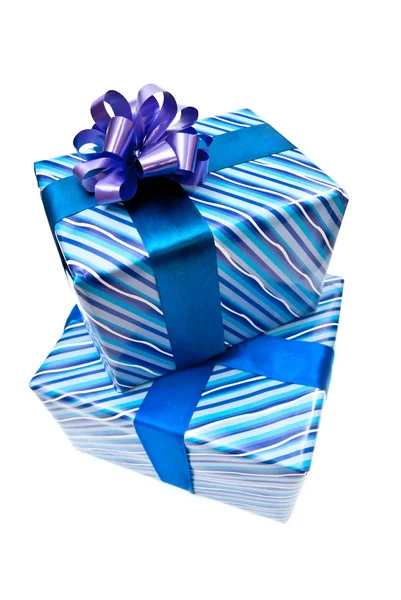 Due scatole regalo con fiocco — Foto Stock
