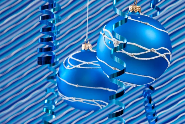 Blaue Weihnachtsdekoration — Stockfoto