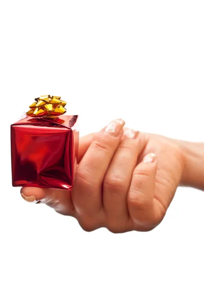 Present in hand Stock Image