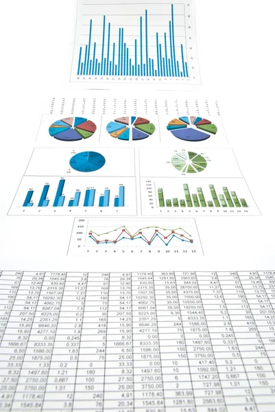 Grafikonok és diagramok — Stock Fotó
