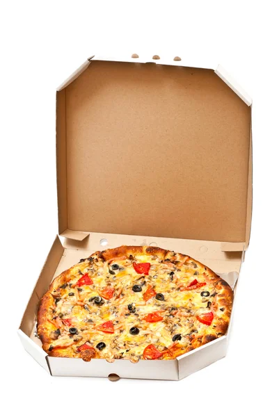 Hete pizza — Stockfoto