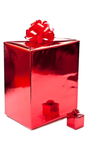 Iki kırmızı hediye — Stok fotoğraf
