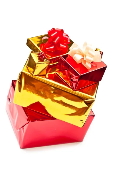 Yellow and red presents — Stock Photo, Image