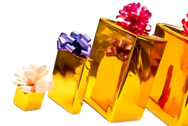 Row from presents — Stock Photo, Image