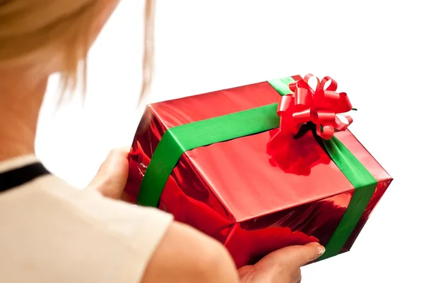 Red gift box Royalty Free Stock Photos