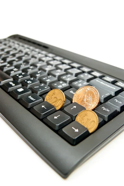 Coins for enternet — Stock Photo, Image