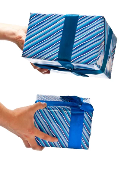 Two gifts in hands — Stock Photo, Image