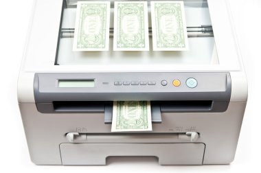 Printer and money clipart