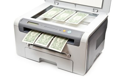 Printer and money clipart