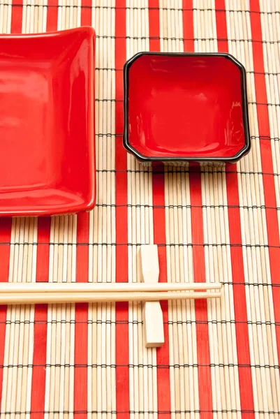 Black and red sushi set — Stock Photo, Image