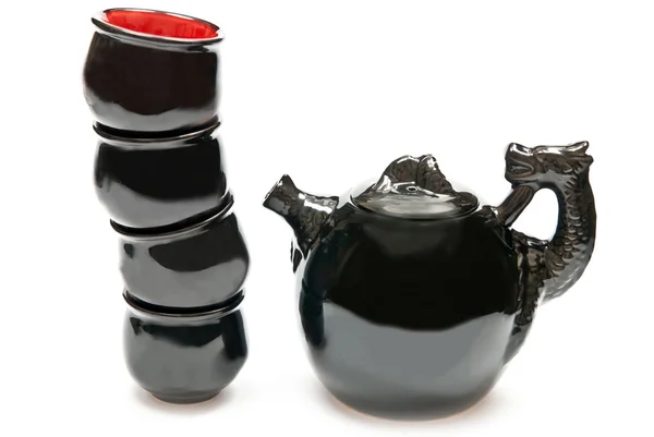 Teapot and cups — Stock Photo, Image