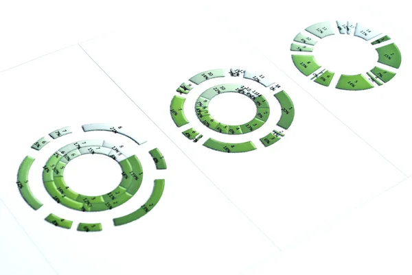 Бизнес Натюрморт Зеленой Диаграммой Графиком Числами — стоковое фото