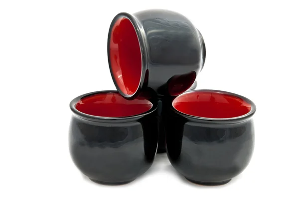 Zwarte cups — Stockfoto