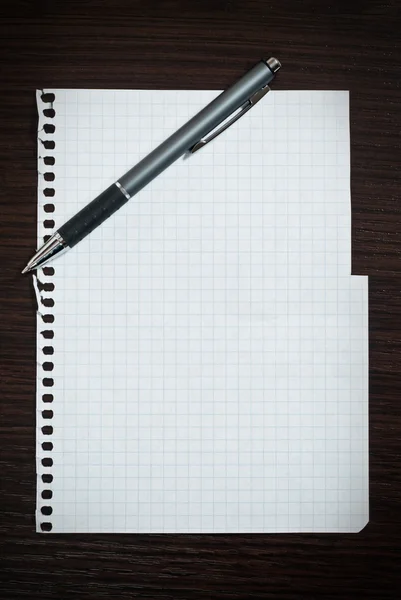 Strony notatnik i długopis — Zdjęcie stockowe