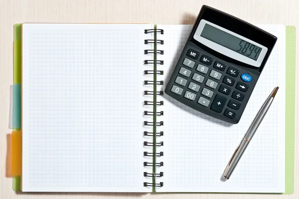 Notebook on desk — Stock Photo, Image