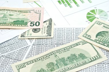 Dollars and diagrams clipart