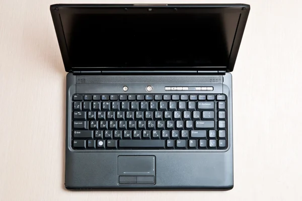 Svart laptop — Stockfoto