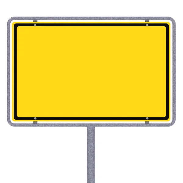 Blank German city limits sign — Stock Photo, Image