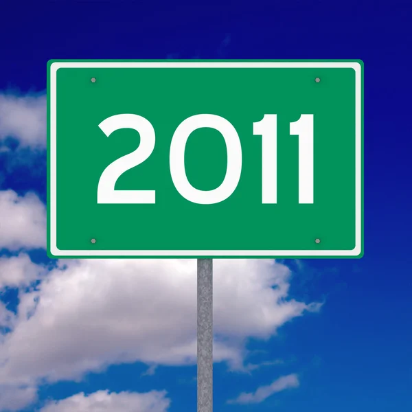 stock image Year 2011 ahead