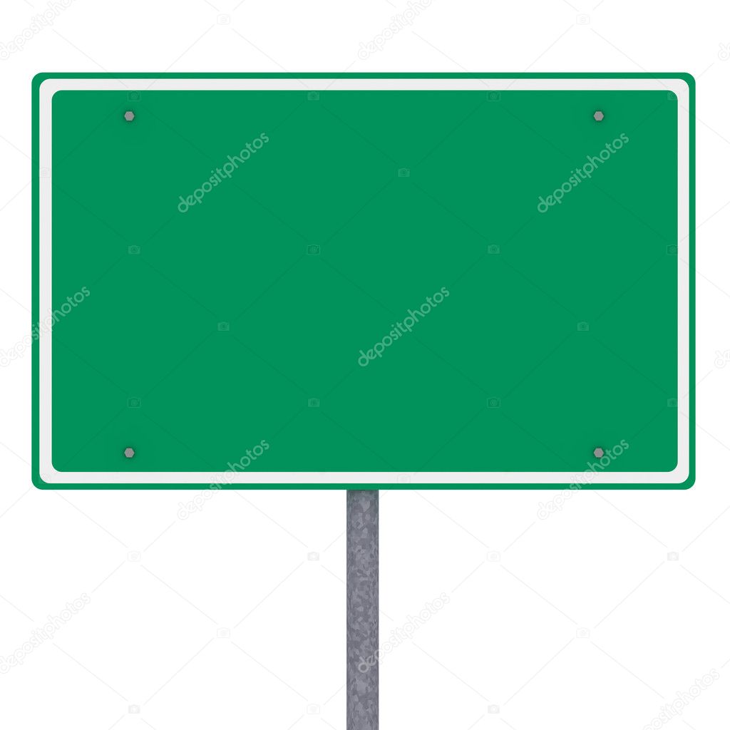 Blank American city limits sign