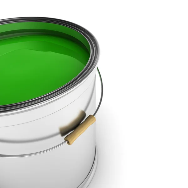Lata de pintura verde — Foto de Stock