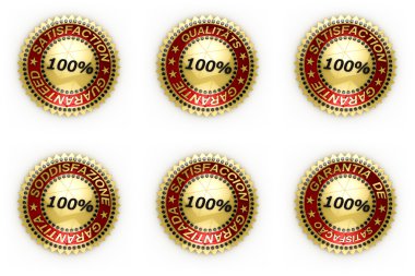 Isolated Satisfaction Guaranteed seal over white clipart