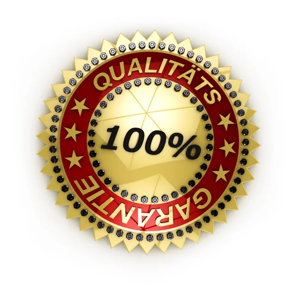 Isolated Satisfaction Guaranteed seal over white — Stock Photo, Image