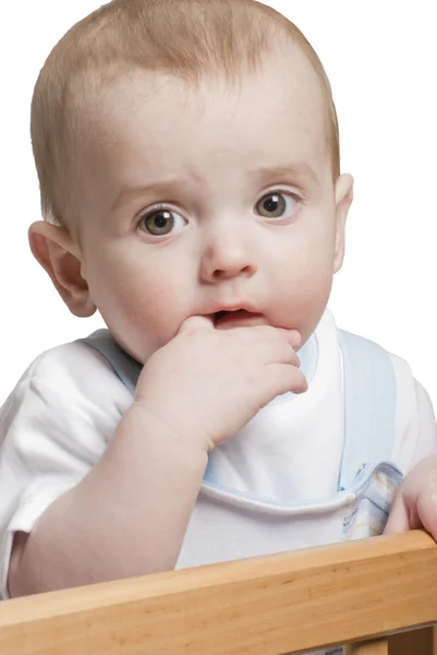 Bambino masticare dito — Foto Stock