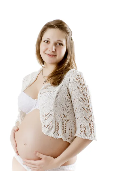 Bardzo szczęśliwy w ciąży — Zdjęcie stockowe