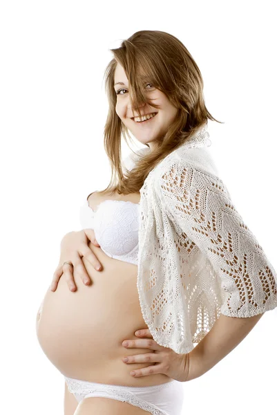 Pretty happy pregnant — Stock Photo, Image