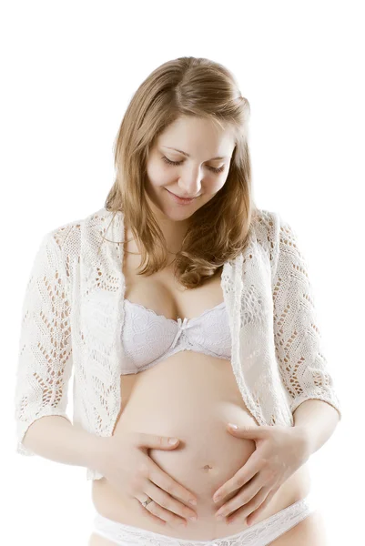 Muito feliz grávida — Fotografia de Stock
