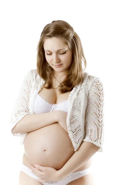 Muito feliz grávida — Fotografia de Stock
