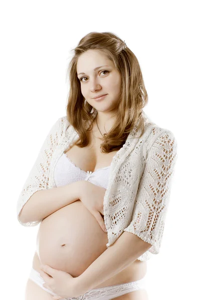 Αρκετά χαρούμενος έγκυος — Φωτογραφία Αρχείου