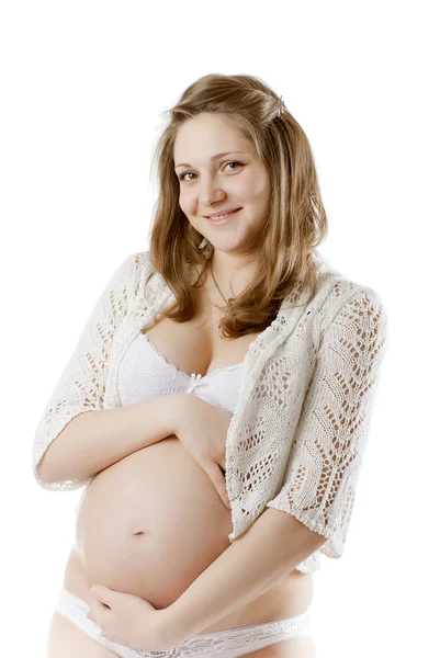 Bastante feliz embarazada —  Fotos de Stock