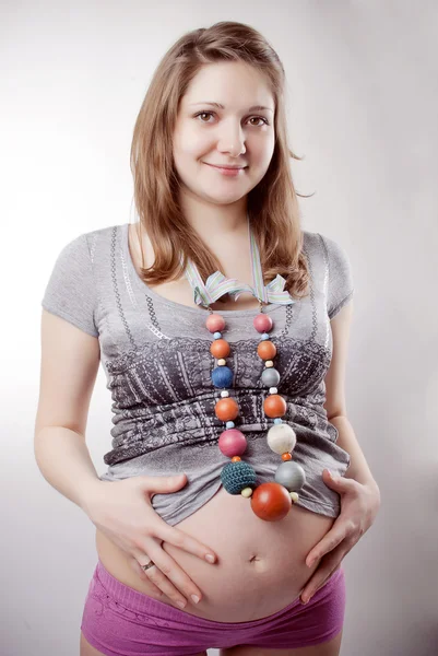 Funny pregnant woman — Stock Photo, Image
