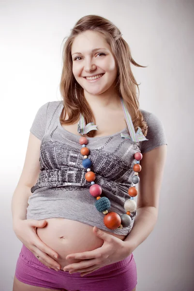 Komik hamile kadın — Stok fotoğraf