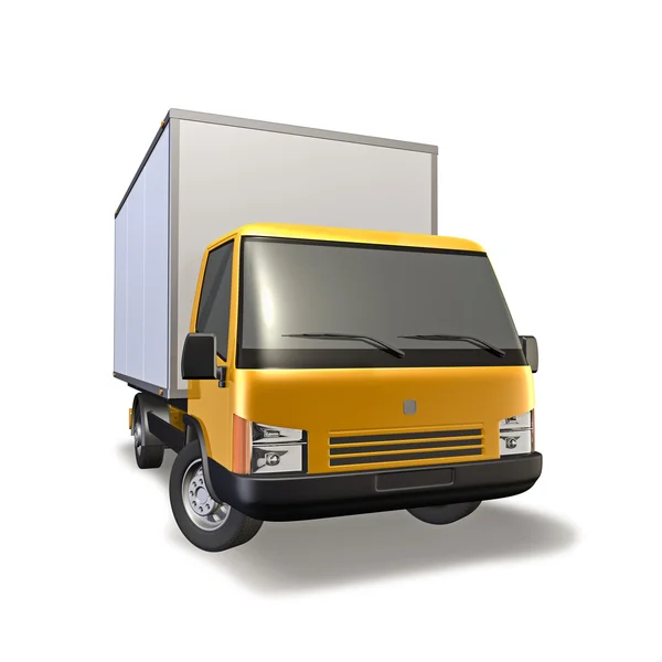 Απεικόνιση Του Κίτρινο Μικρό Φορτηγό — Φωτογραφία Αρχείου