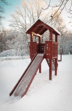 ahşap slayt üzerinde Park'taki Kış Bahçesi