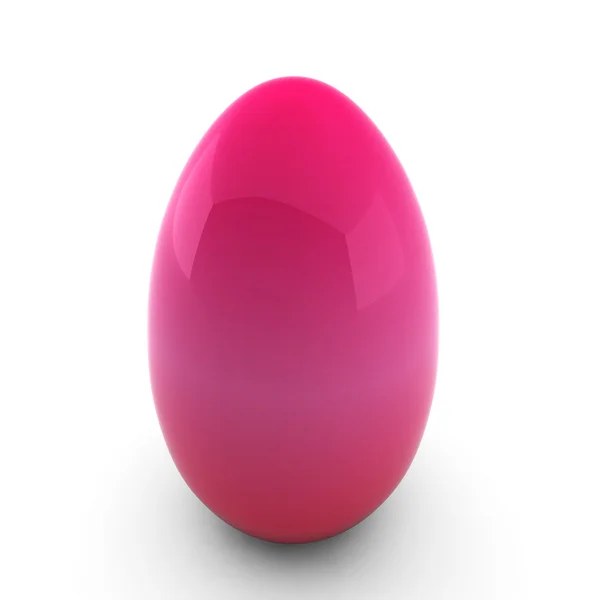 Render 3D różowy jaj na białym tle — Zdjęcie stockowe