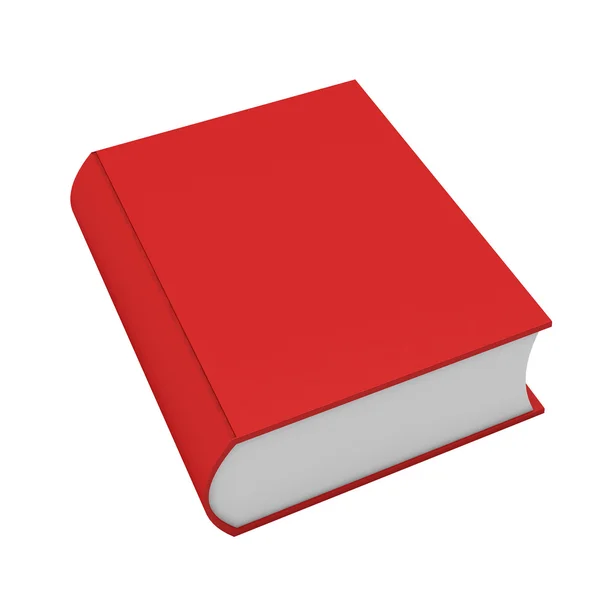 3D render van rode boek op wit — Stockfoto